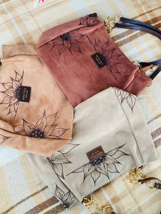 Sunflower Suede Handbag